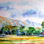 Watercolor Desde el Jardin Acuarela