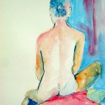 Watercolor Drawing Woman