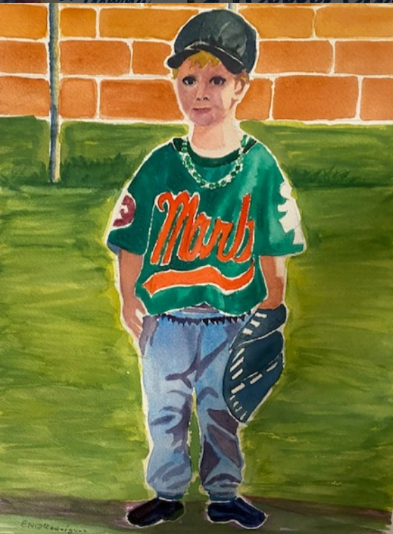 Autor: Elvia Rodríguez
Título: El Pequeño Deportista
Técnica: Acuarela/ Papel Arches
Medidas: 31 X 23 cm
Año: 2026