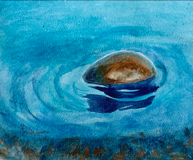 Autor: Morelia Zamora
Título: Serie del mar; piedra
Medidas: 21 x 26 cm
Técnica: Acuarela/ papel