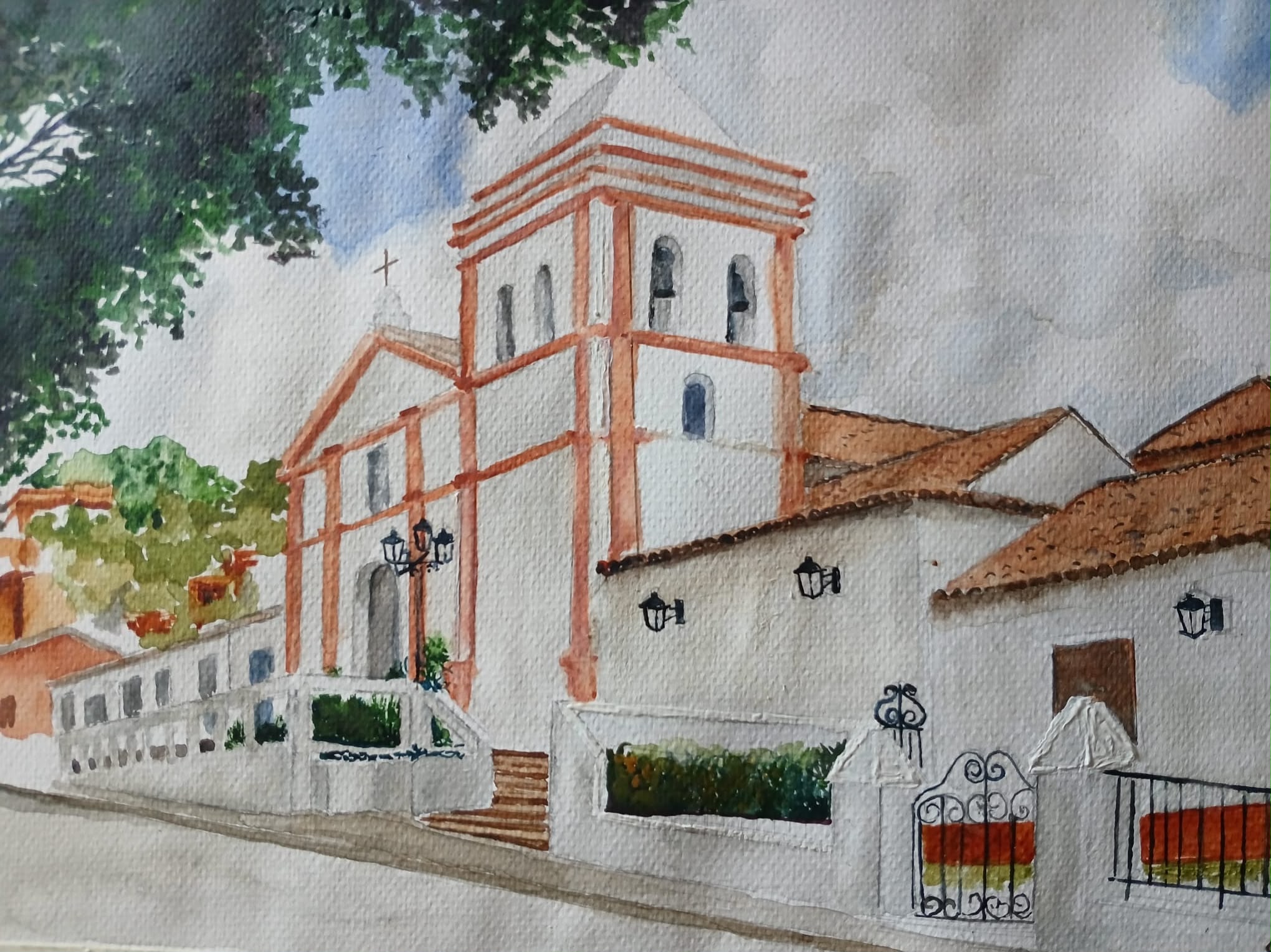 Autor : Elda Arcetti
Titulo : Iglesia Santa
Rosalía de
Palermo
El Hatillo
Tecnica: Acuarela en
papel Canson.
Año Septiembre 2026