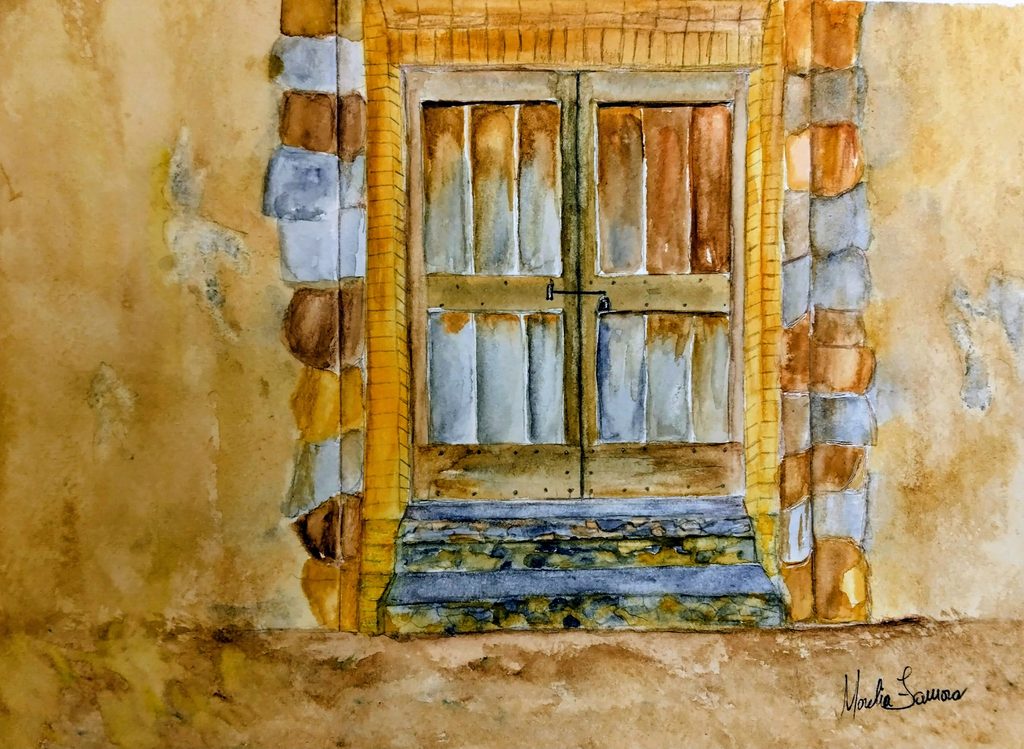 Ficha técnica
Autor: Morelia Zamora
Titulo: Serie "Puertas"
Medidas: 20x28 ctms
Técnica: Acuarela