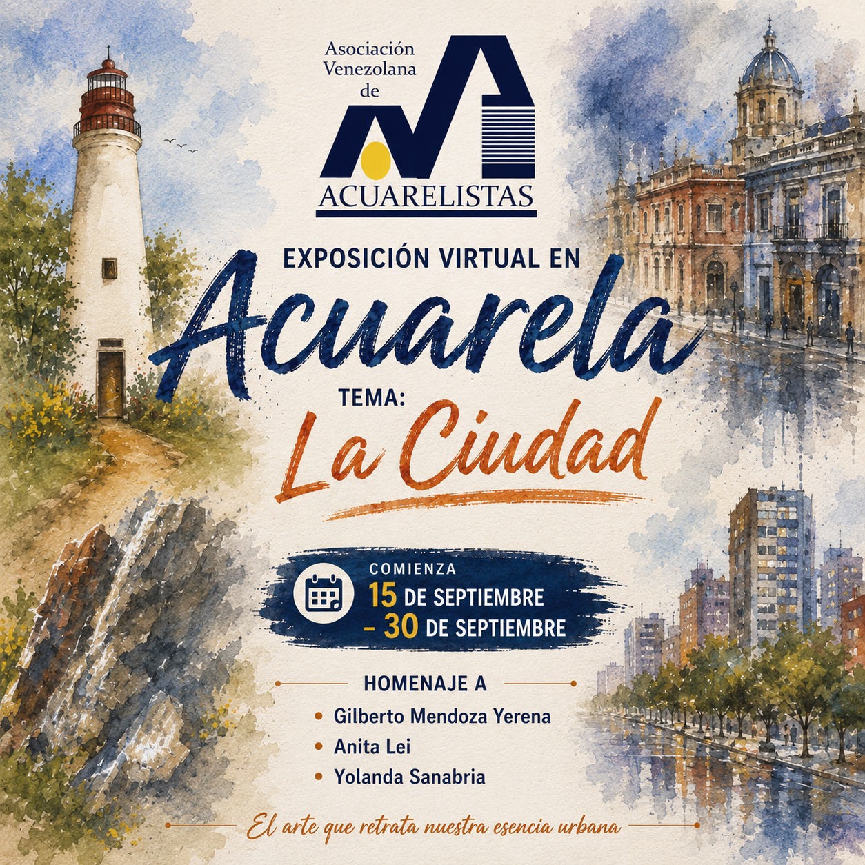 Exposición virtual de acuarela por la Asociación Venezolana de Acuarelistas.